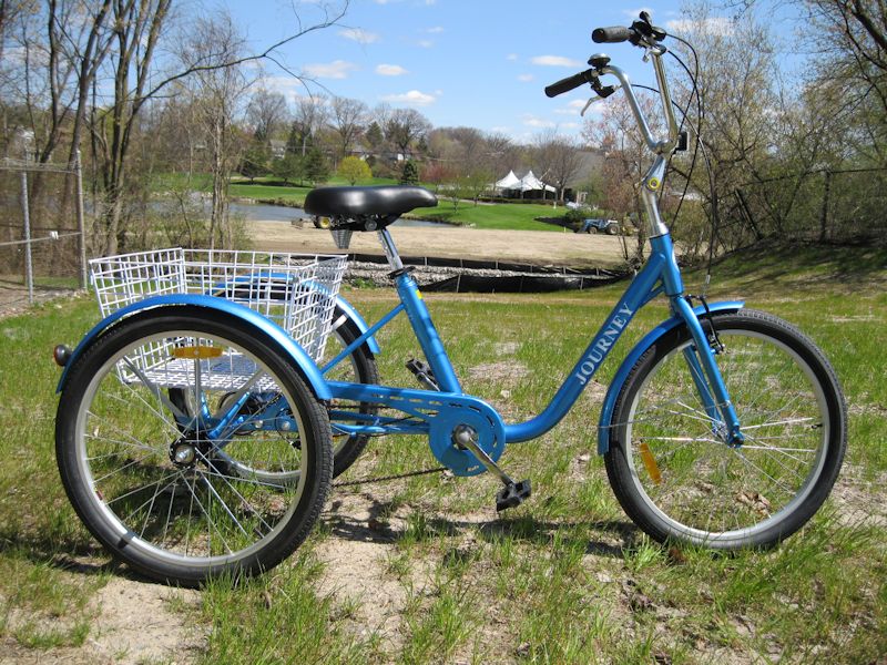 blue trike bike