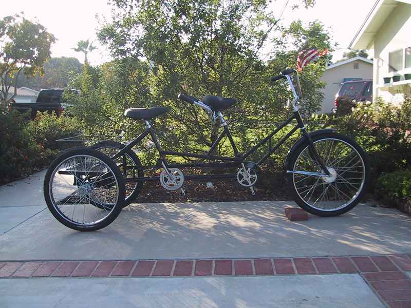 tandem 3 wheel bicycle